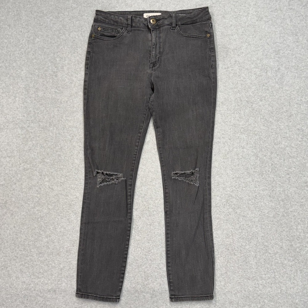DL1961 Jeans Womens 30 Gray Farrow Instaslim Ankle Nimbus Charcoal Wash Stretch